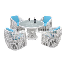 Good quality outdoor comfortable furniture rattan wicker garden set 5pcs dining set